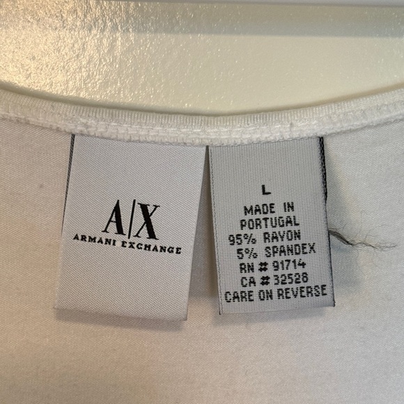 A/X Armani Exchange White Graphic Sleeveless Tank Top - Picture 2 of 7